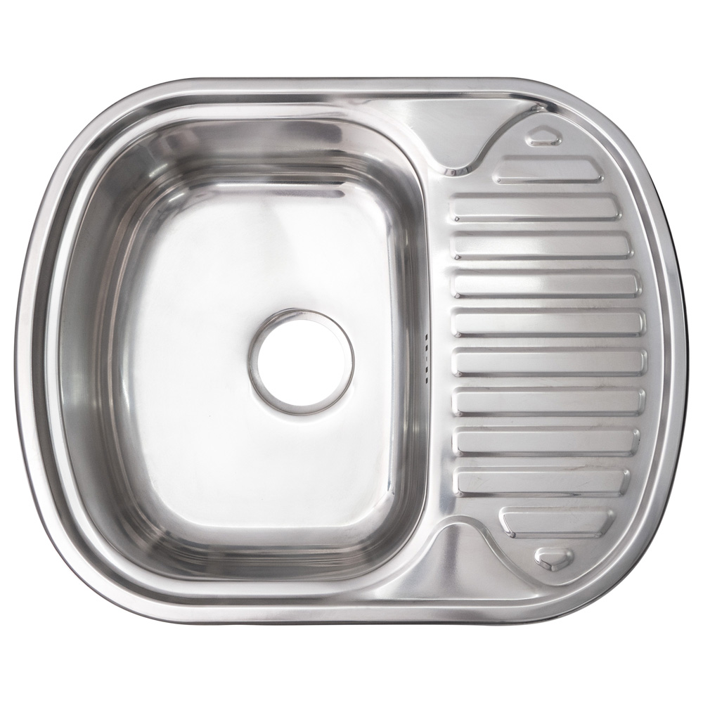 Мойка 6049 U MELANA 0,8/180 ИУ врезная овальная без сифона (215 ti *10) 215 ti (*10)