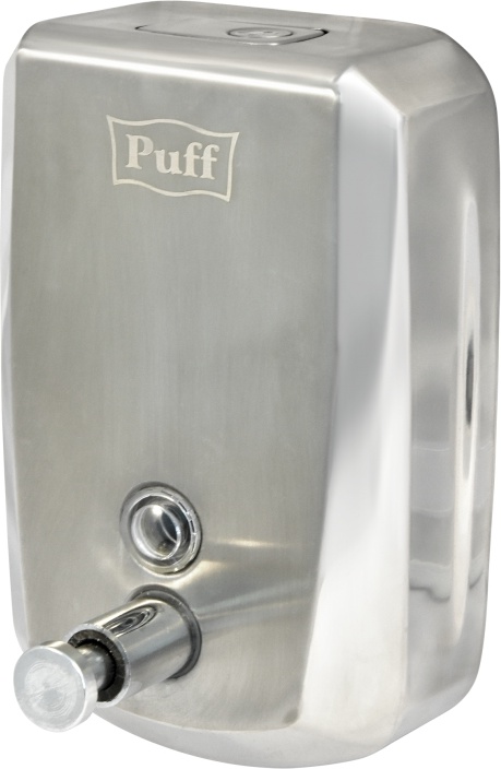 1402.139 Дозатор с ключом для жидкого мыла из нерж стали антивандальный 8715 PUFF  - Вид №1