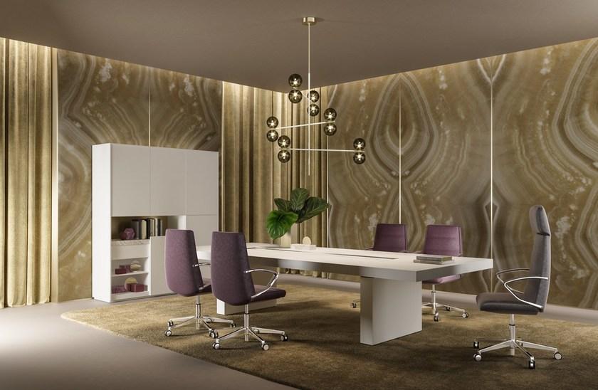 PROF Модульный деревянный стол для совещаний прямоугольной формы с системой прокладки кабелей Block 2.0 sun-id-1369355 - Вид №5