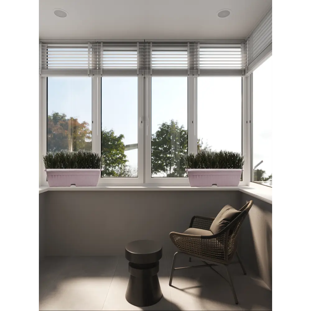 Балконный ящик 19x16.5x50 см v15.7 л пластик мокко Santreyd STLM-2027625 - Вид №2