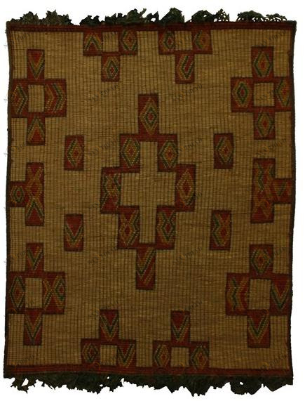 AFOLKI Прямоугольный коврик из дерева и кожи Tuareg St044tu