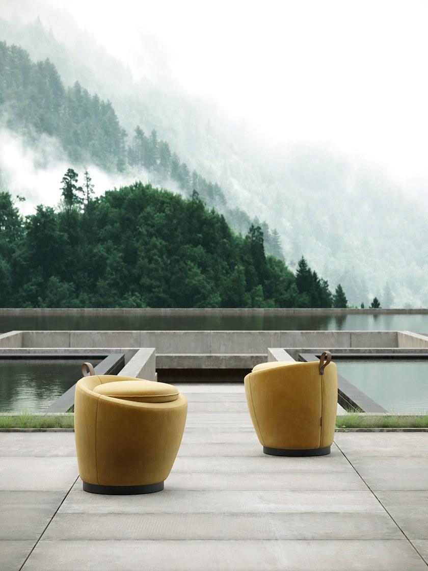 Domkapa Круглый бархатный пуф  Dkh10  - Вид №5