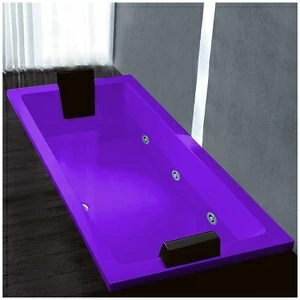 Ванна Gruppo treesse Quadra 199 V0737-SX-F фиолетовая с гидромассажем прямоугольная встроенная левая