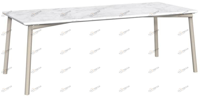 JANUS et Cie Прямоугольный обеденный стол с мраморной или керамической столешницей Anatra sun-id-1487134
