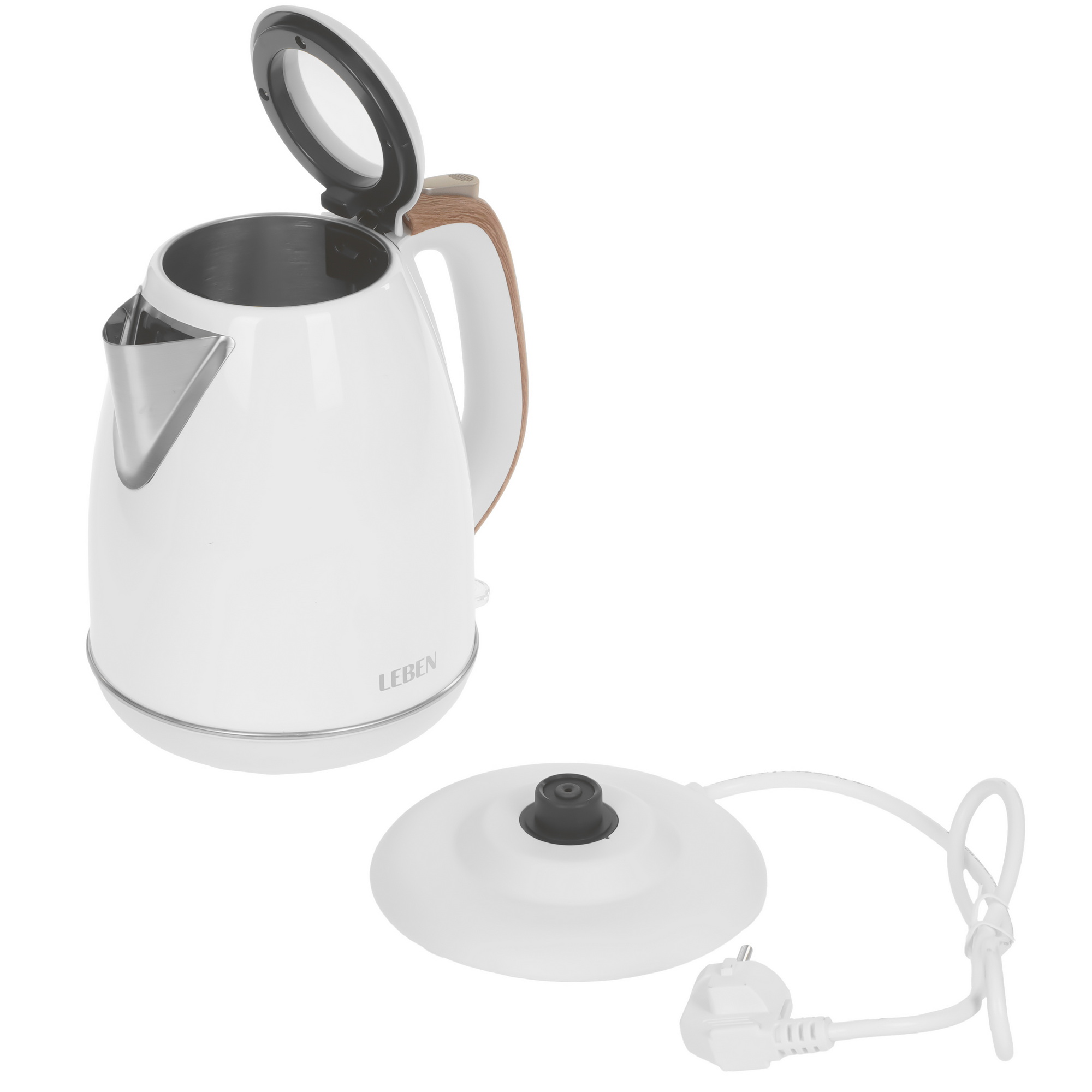 9237182 Электрочайник LEBEN 291-096 белый STDN-0034743 - Вид №4