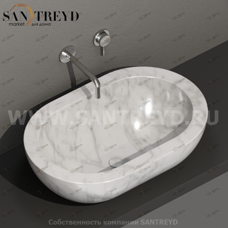 SC012MC Накладная раковина на столешницу  овальная Ceramica Globo 