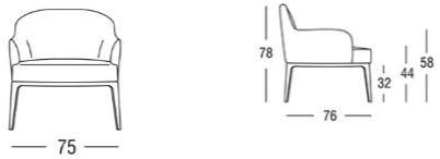 Marac Кресло из ткани с подлокотниками Vogue sun-id-1424092 - Вид №3