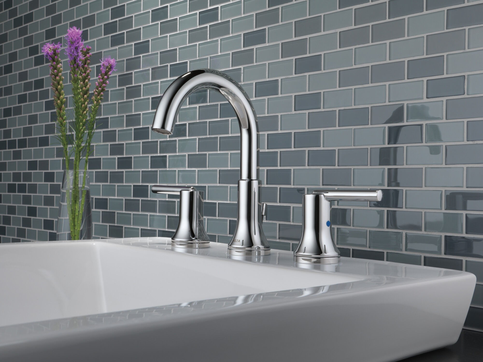 3559-MPU-DST Смеситель для ванной комнаты с двумя ручками Delta Faucet Trinsic Хром  - Вид №7