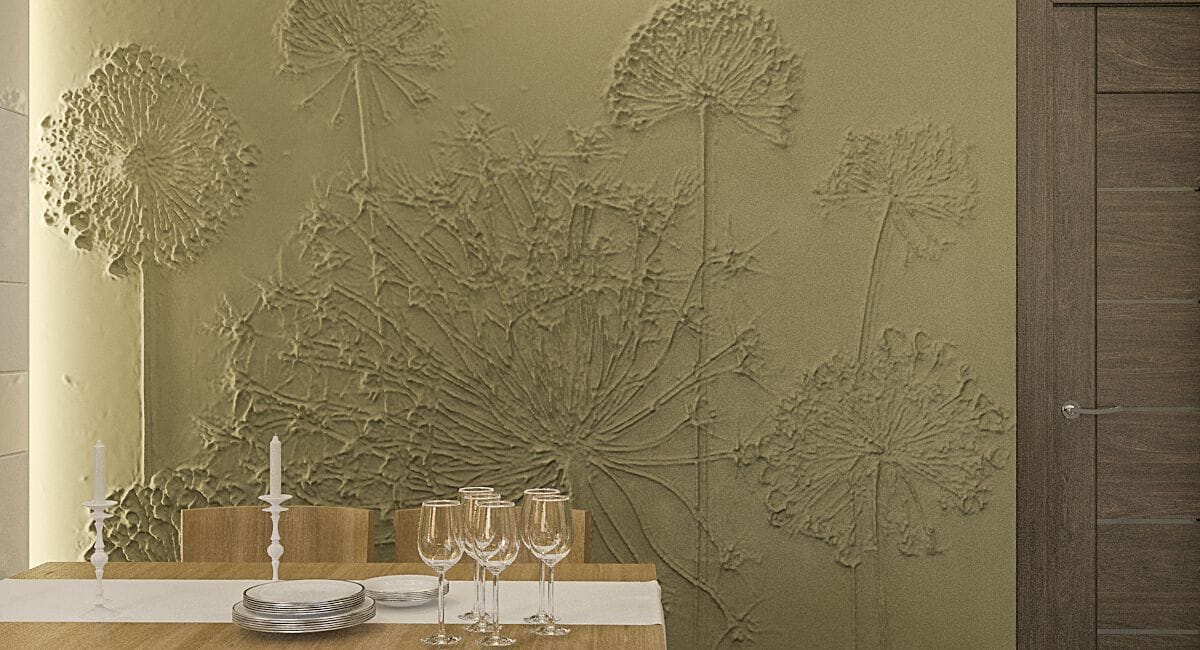 Трехмерная декоративная гипсовая панель WallDeco DANDELIONS ARCH-00137208 - Вид №2