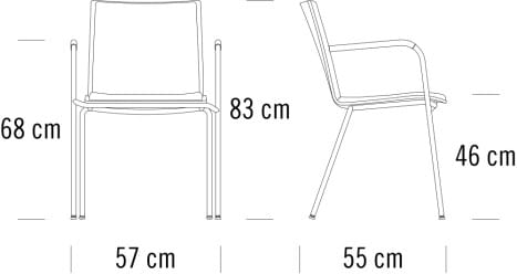 Мягкий штабелируемый стул с подлокотниками THONET S 160 ARCH-00029440 - Вид №2
