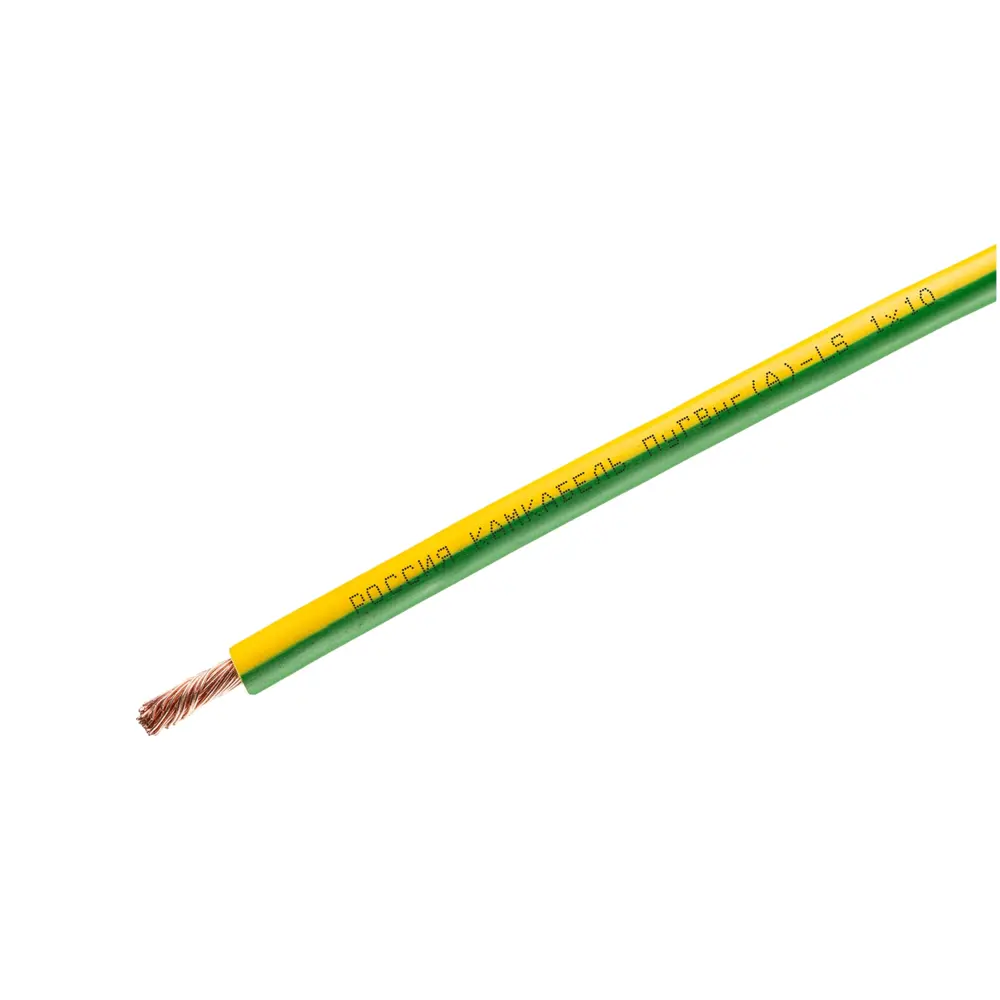 Кабель КАМКАБЕЛЬ ПУВНГ(А)-LS 1×10 мм с медным сердечником 84240355 STLM-1102762 - Вид №1