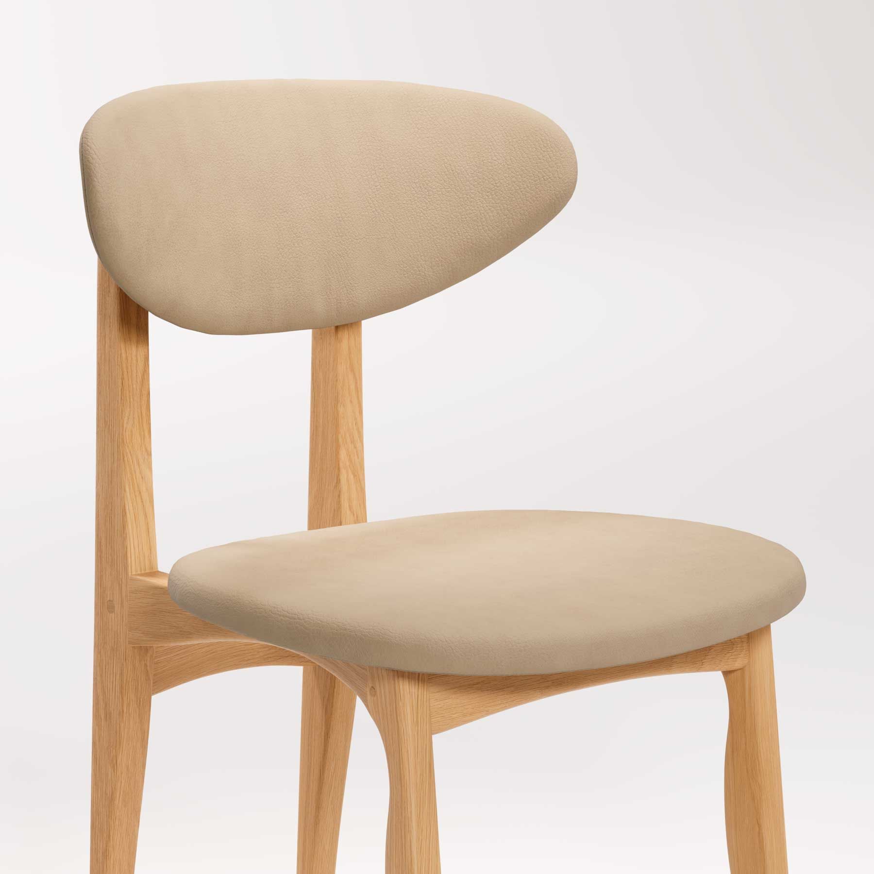 Кожаный стул с открытой спинкой и деревянной рамой Wewood DEGAS ARCH-00046397 - Вид №5