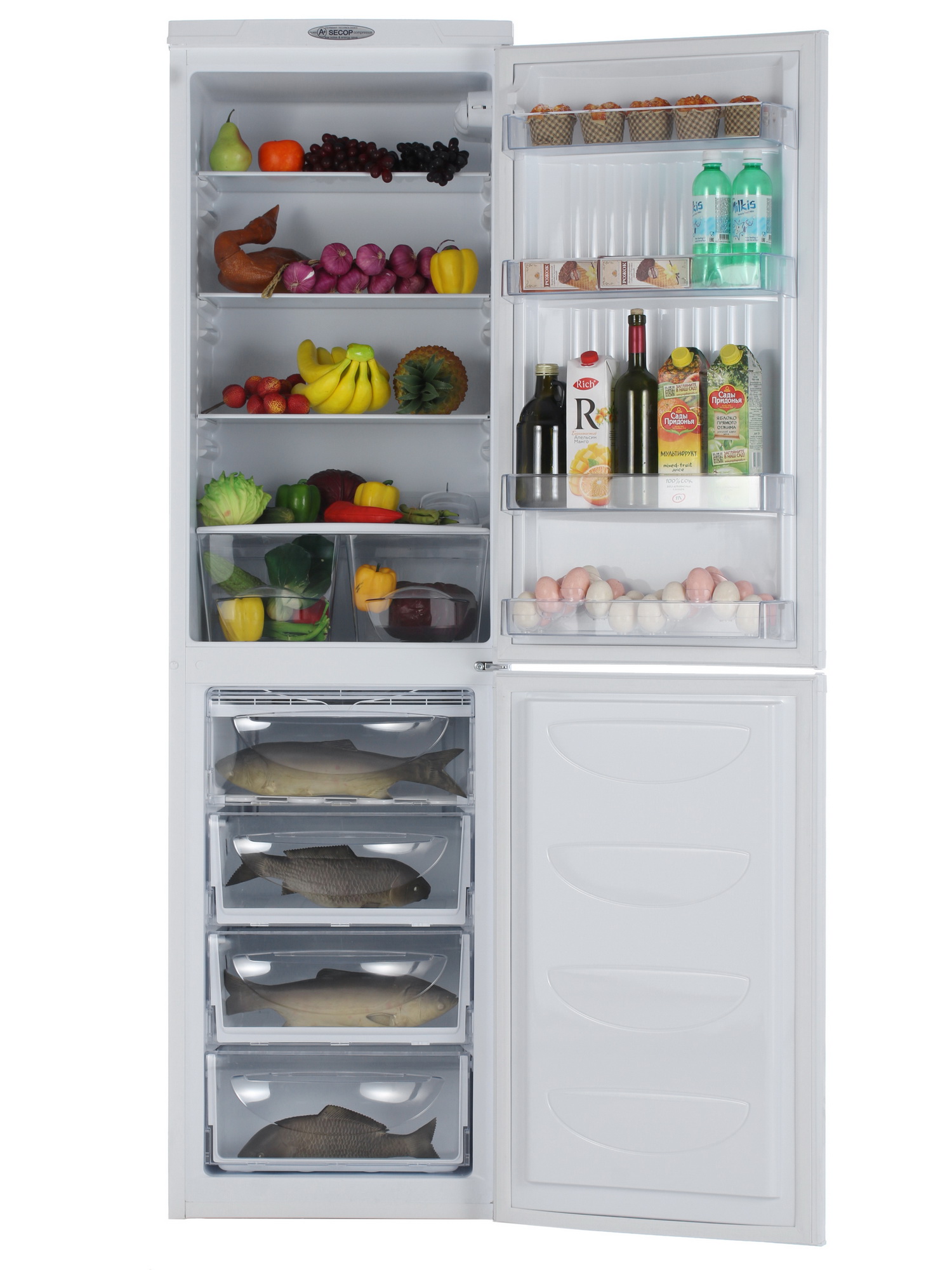 1229504 Холодильник с морозильником   DON R-297 B белый STDN-0011754 - Вид №6