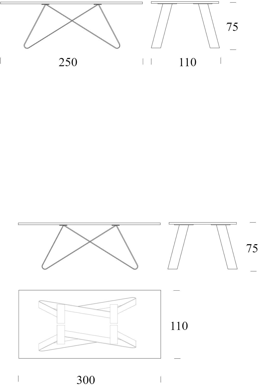 Tonin Casa Прямоугольный стол sun-id-1409887 - Вид №7