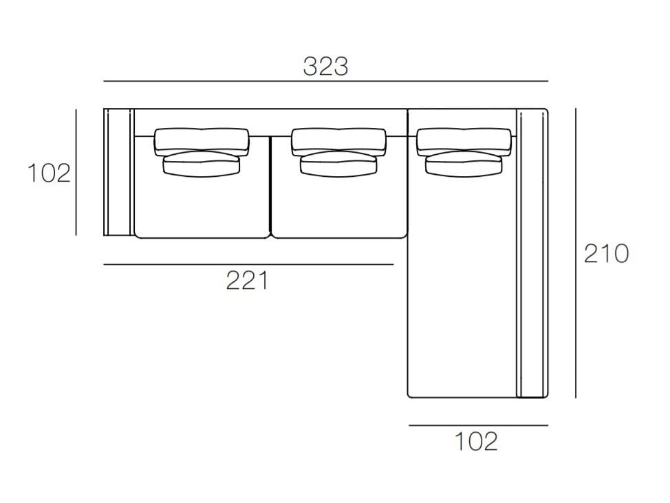 Модульный диван CTS SALOTTI глина ARCH-00025955 - Вид №1