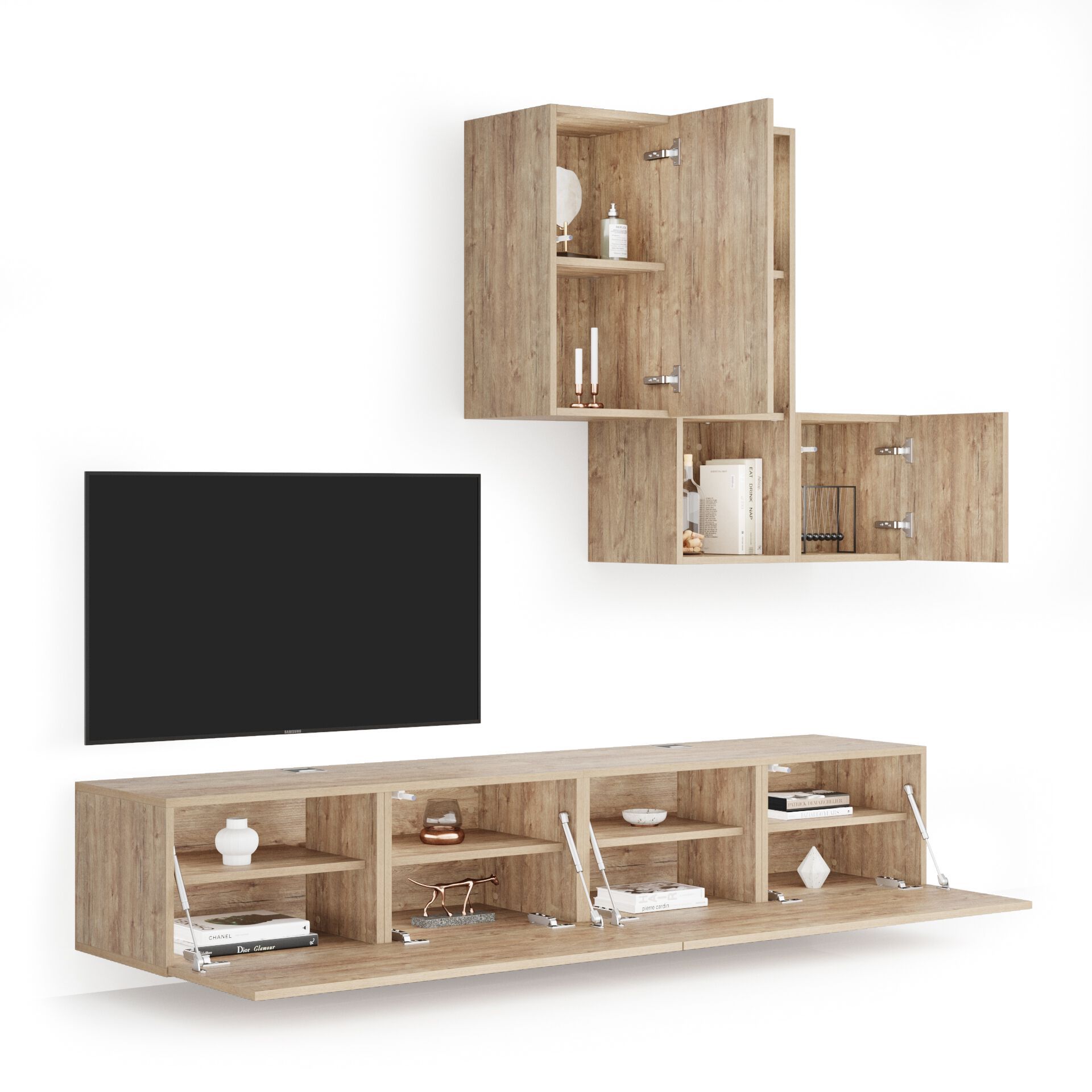 Модульная оборудованная стена установленная стеной в меламинированном Mobili Fiver Easy ARCH-00044646 - Вид №41