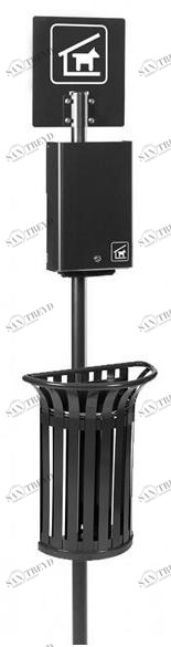 Lazzari Подземный мусорный бак из алюминия для собачьих экскрементов  Ar247 