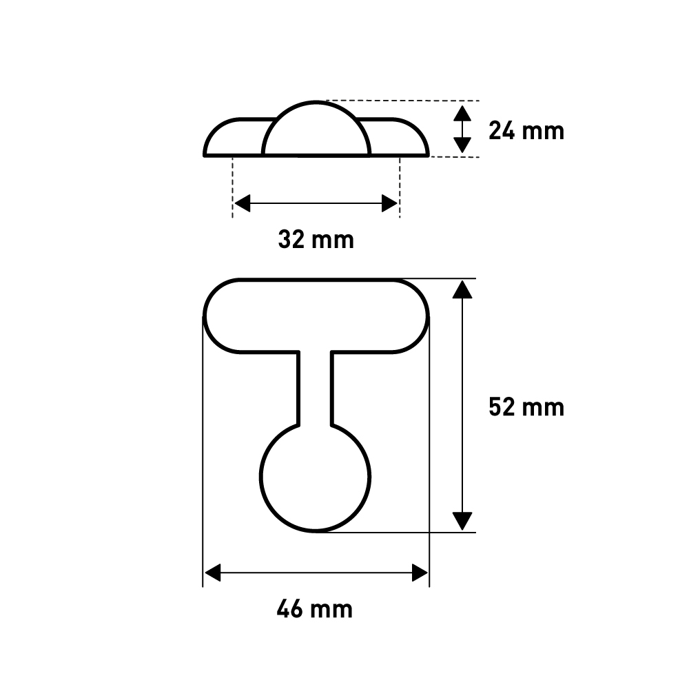 Мебельная ручка  Капля, 52x46x24, черный LJPS0194 Public Steel Россия  - Вид №5