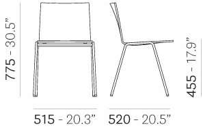 Pedrali Стул для ресторана из стали и дерева Osaka metal 5711 - Вид №10