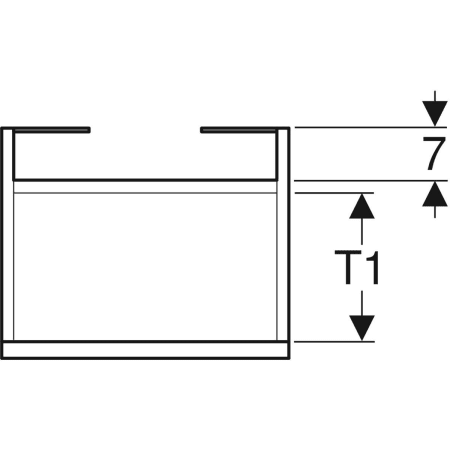 501.903.JR.1 Шкафчик для раковины Geberit Renova Plan, с одной дверью Geberit  - Вид №2