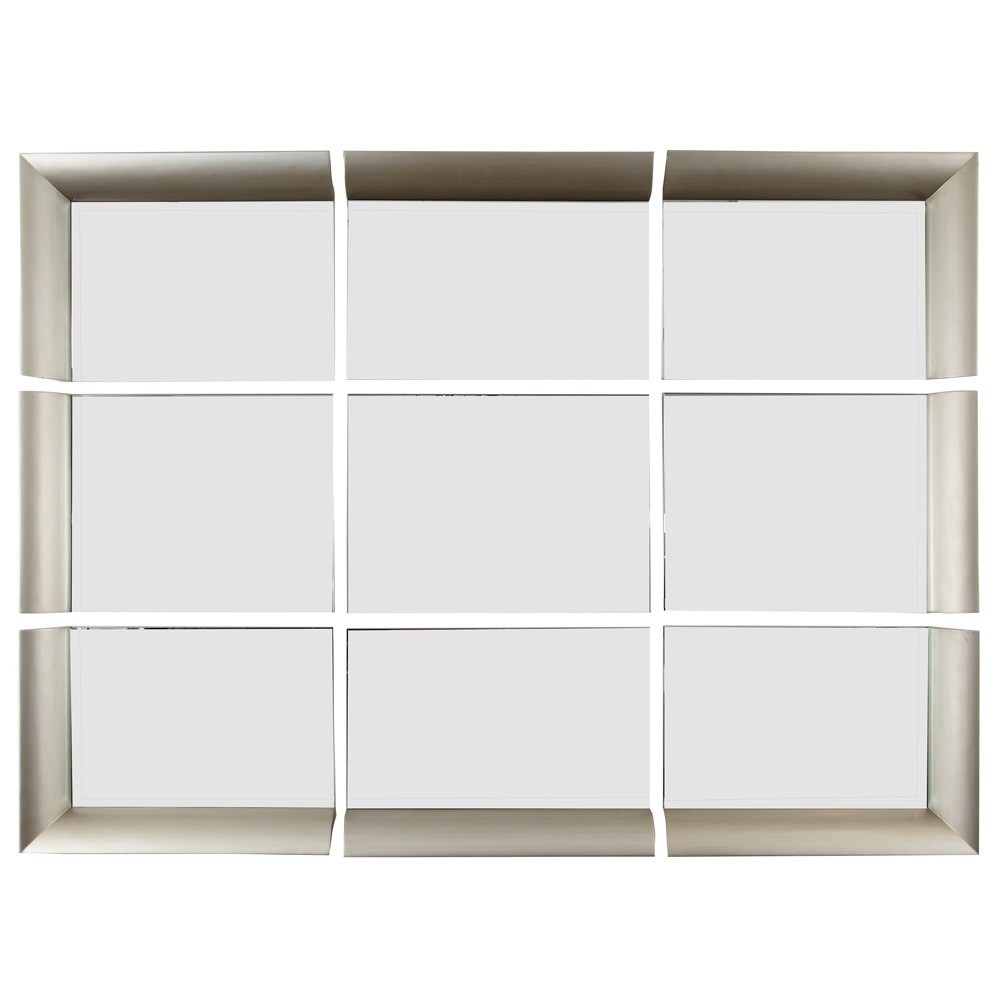 Зеркало прямоугольное настенное серебро - верхний левый угол PUSHA ДИЗАЙНЕРСКИЕ 062599 Серебро  - Вид №1