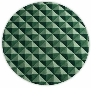 Deadgood Оптический круглый шерстяной ковер ручной работы  Kr1c-14