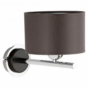 Бра с абажуром коричневое Pamela 18100 ALFA PAMELA 00-3949074 Коричневый;серебро