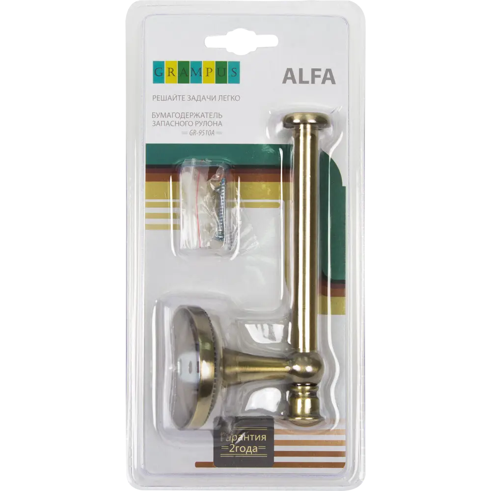 Держатель для запасного рулона Grampus Alfa цвет античная латунь 82180035 STLM-2063478 - Вид №3