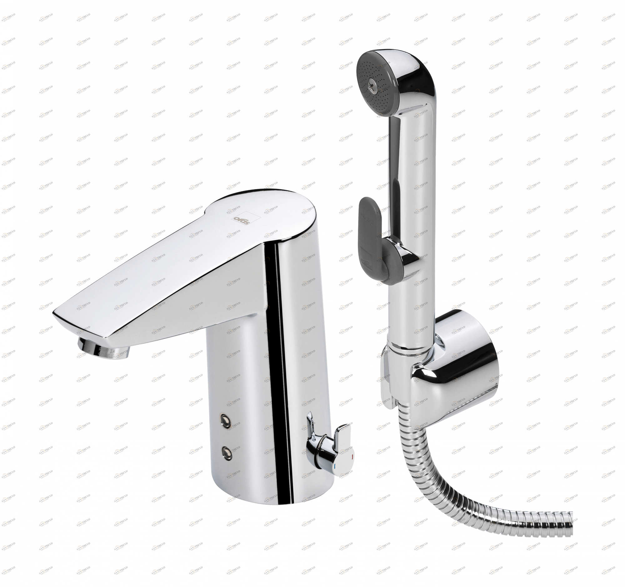 Oras 2826FZ Смеситель для умывальника, 9/12 V, Bluetooth 2826FZ Cubista Хром 