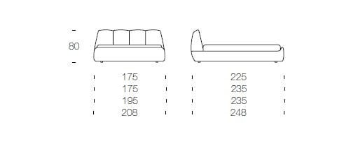 Двуспальная кровать с кожаной обивкой Tonin Casa TUNY ARCH-00069448 - Вид №7