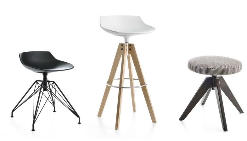 MDF Italia Табурет высокий поворотный на жердочке Flow sun-id-1352824 - Вид №4