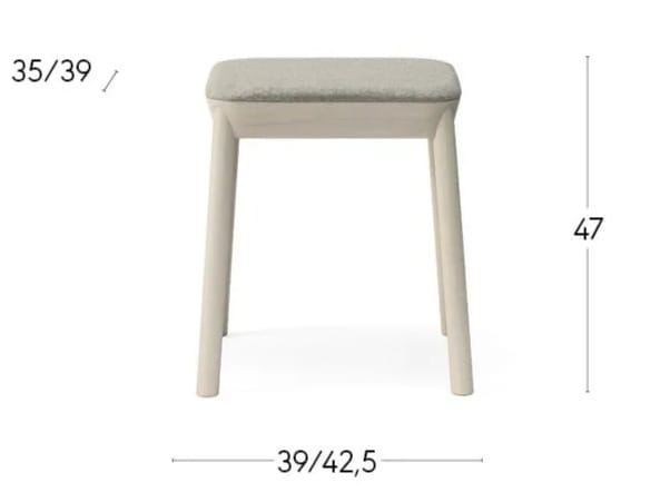 Низкий стул из бука с мягким сиденьем Billiani ARCH-00149733 - Вид №1