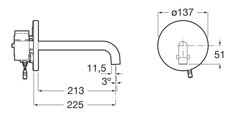Электронный настенный смеситель для раковины Roca SENTRONIC 5A4602C00 / 5A4702C00 ARCH-00123541 - Вид №2