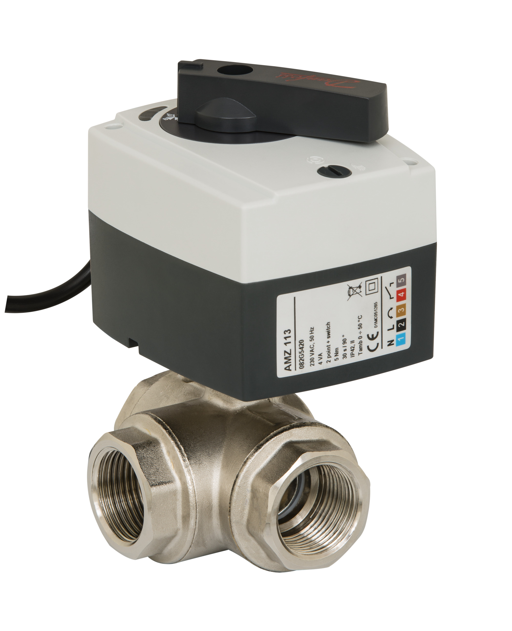 Danfoss Клапаны двухпозиционные шаровые с электроприводом AMZ 112 — проходной, AMZ 113 — трехходовой AMZ 112 кран шар 2х поз Ду32 э/п 230В 082G5409  - Вид №15