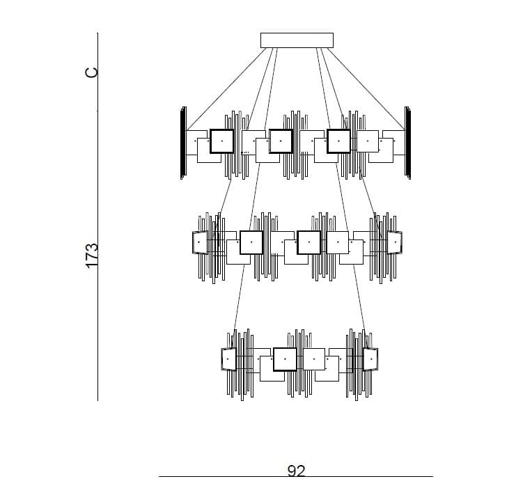 Стеклянная светодиодная люстра Euroluce Lampadari Character ARCH-00152212 - Вид №3