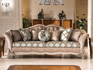 3-местный тканевый диван capitonné