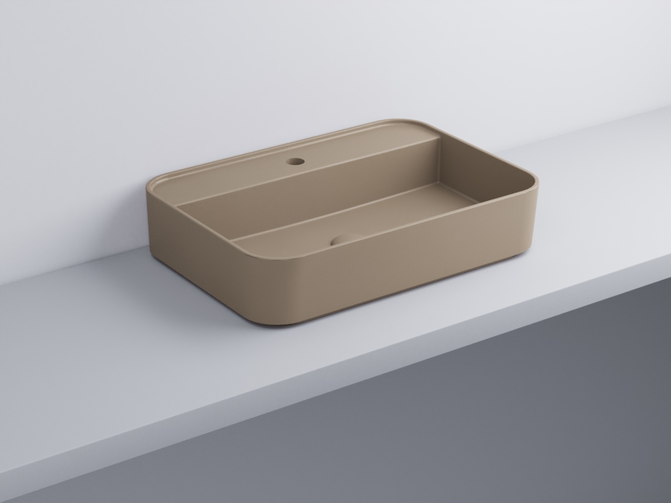 SHCOLARF-AN Раковина прямоугольная одно отверстие под смеситель cielo Shui Comfort Ceramica Cielo