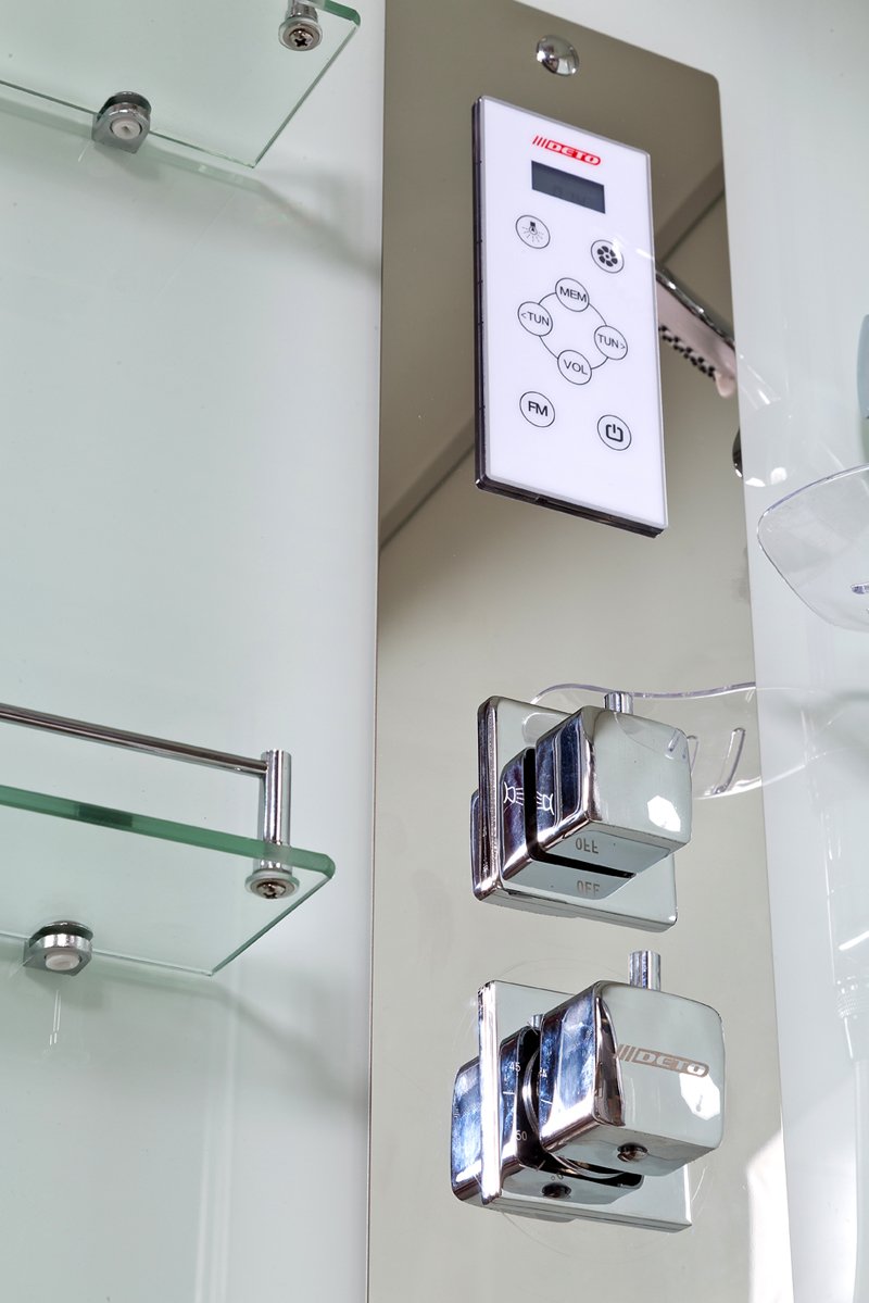 L 801 N с гидромассажем BLACK Душевая кабина DETO Серия L Z120 KERAVA с электрикой - Вид №6