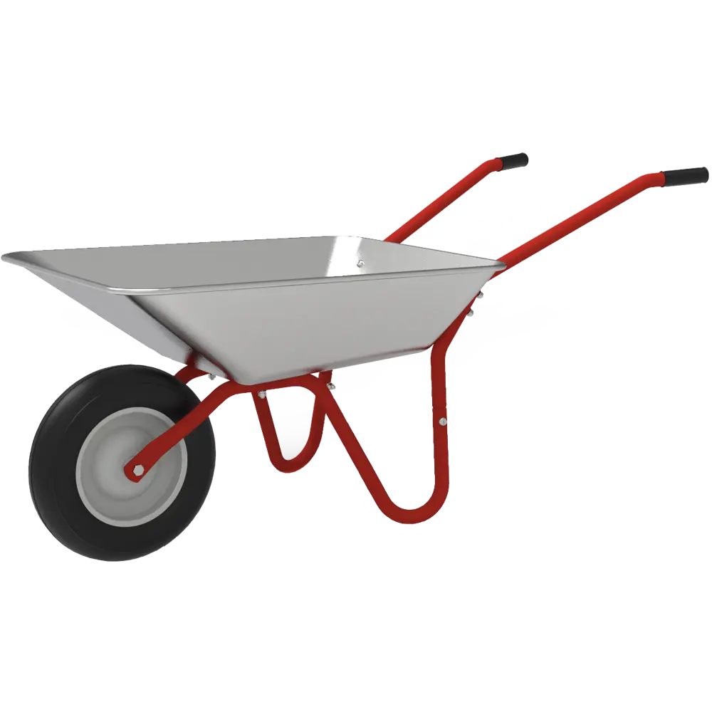 Тачка садовая разборная 2-в-1 одно- и двухколесная 55 л 50-100 кг СТРОЙМАШ STLM-2030089 - Вид №1
