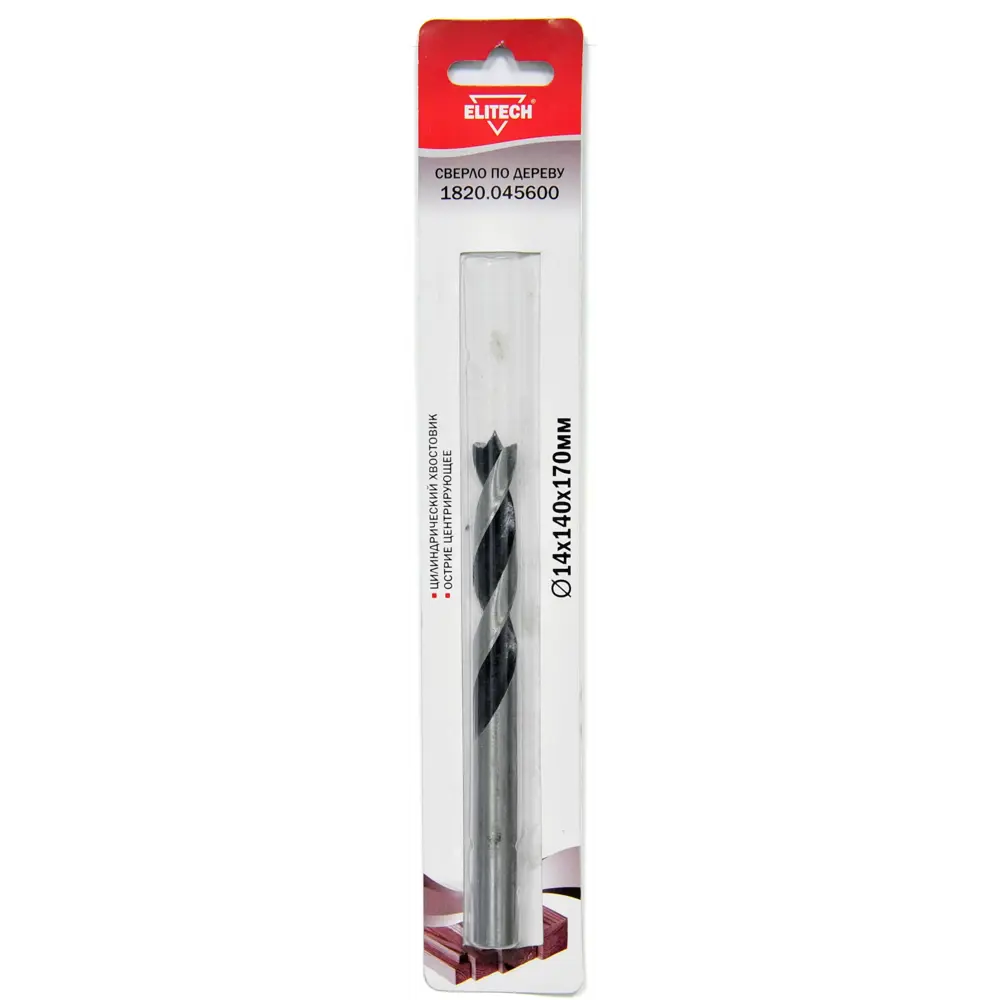 Спиральное сверло Elitech для дерева 14x170 мм 89402802 STLM-1571721