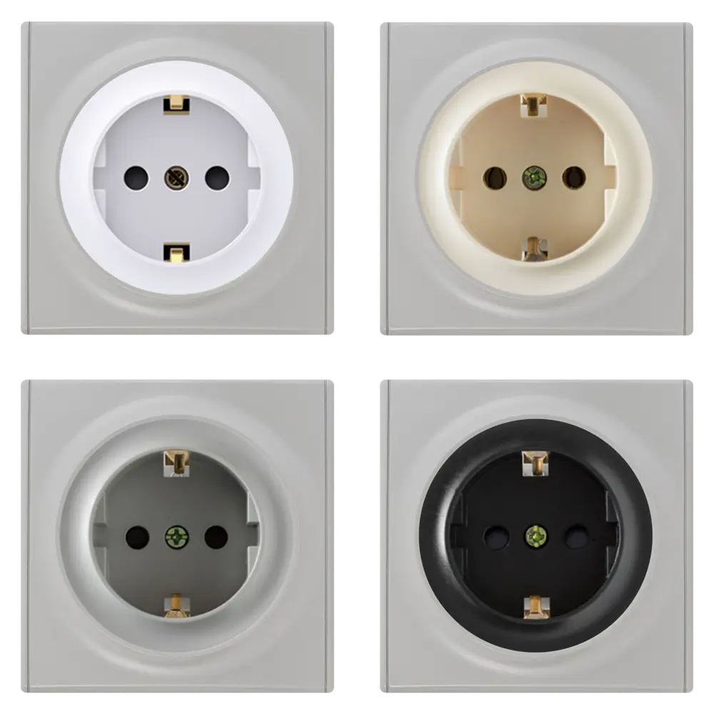 Рамка для розеток и выключателей Onekey Florence 1 пост, цвет серый ONEKEYELECTRO STLM-2193634 - Вид №1