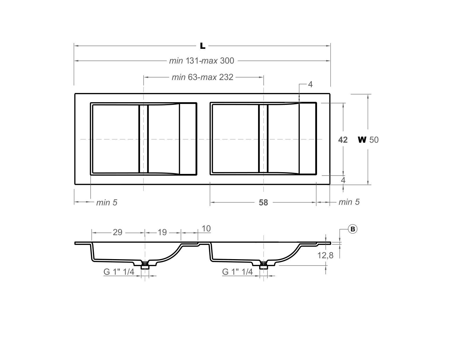 Столешница со встроенной раковиной Inbani Paral ARCH-00055089 - Вид №7