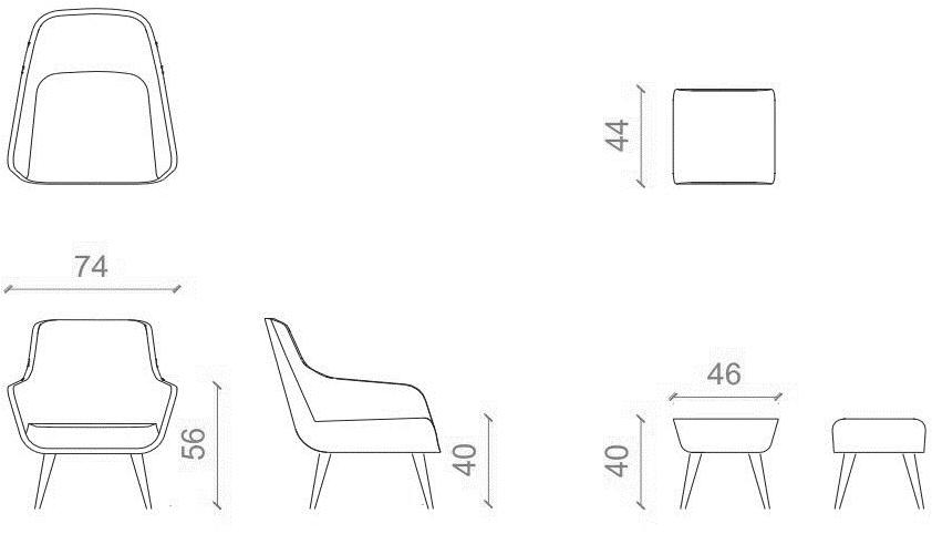 B&T Design Кожаное кресло с подголовником Lamy sun-id-1361052 - Вид №3