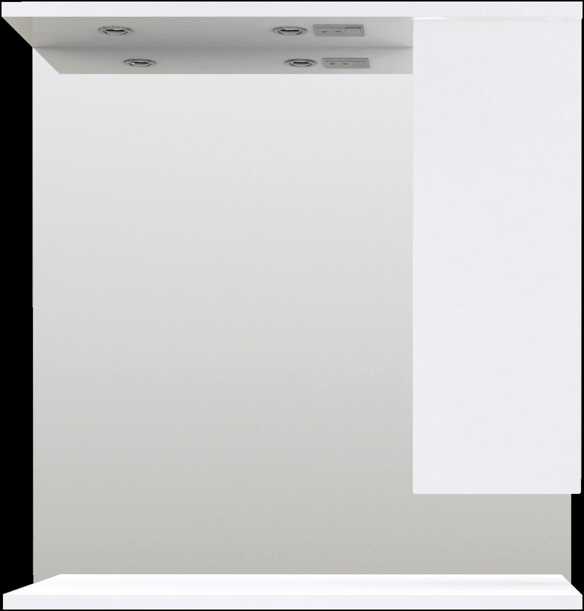 У57596 Зеркало Кода 80 Лайт Белый глянец, МДФ 1 Marka 