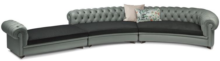 Poltrona Frau Модульный кожаный диван с тафтингом La collezione - divani e poltrone sun-id-1423378 - Вид №6