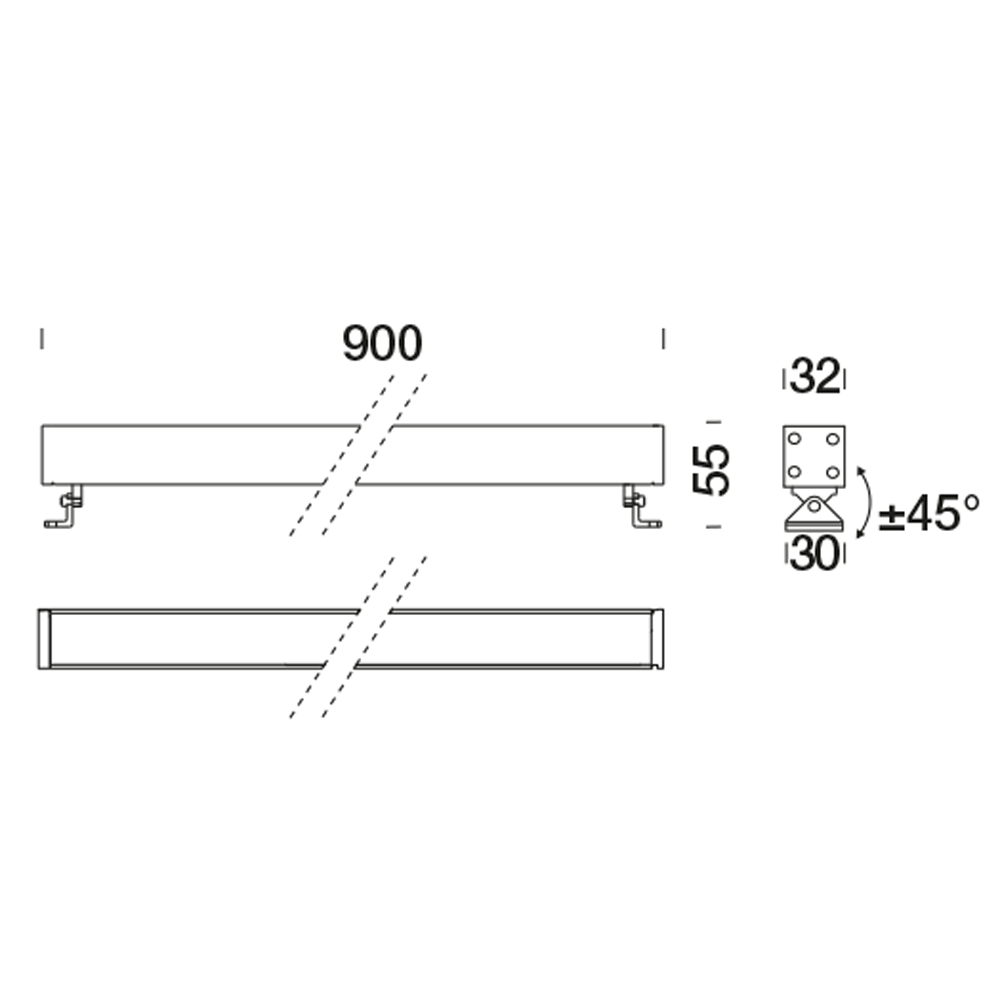 8411761 Подсветка стены Platek MINI CORNICHE Applique  MINI CORNICHE Applique 900 mm - LED 4000K 13°  - Вид №10