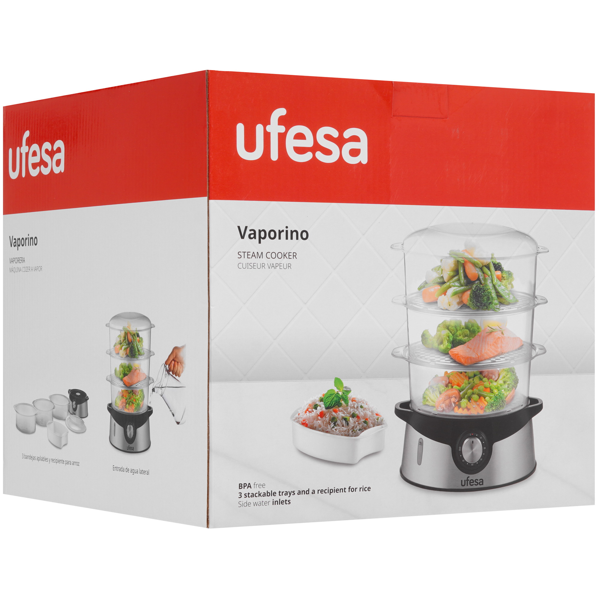 9277406 Пароварка Ufesa CV4000 Vaporino серебристый STDN-0083426 - Вид №8