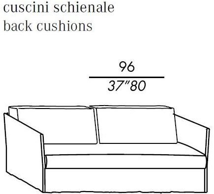 Meridiani Двуспальный диван-кровать со съемным чехлом из ткани Fox sun-id-1413699 - Вид №2