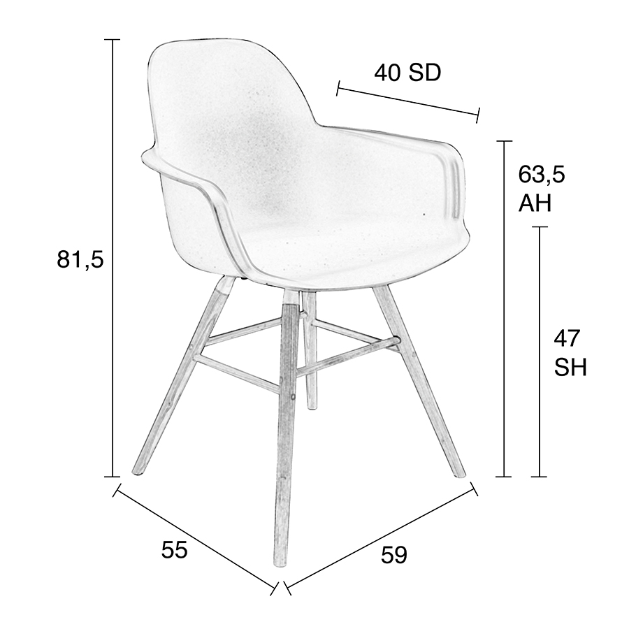 Кресло Albert Kuip зеленое Zuiver 1200136 - Вид №1