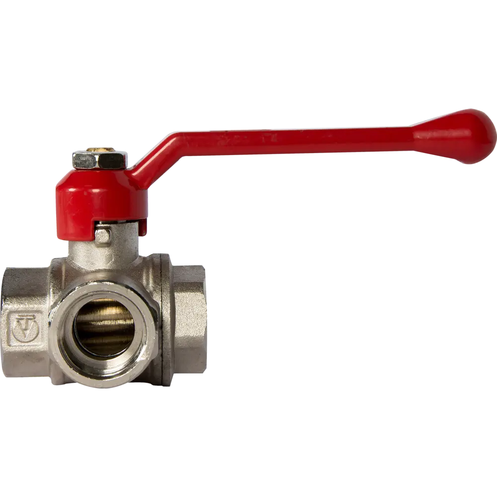 Трехходовой L-образный шаровой кран Valtec 3/4" для систем водоснабжения 10487350 STLM-0000478 - Вид №2